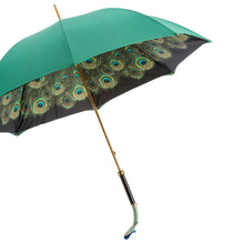 Load image into Gallery viewer, Pasotti ombrello di lusso piuma di pavone.
