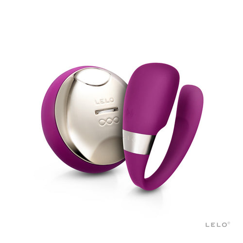 Sex toy di lusso by Lelo: vibratore doppio color viola ricaricabile. Lelo Tiani 3.